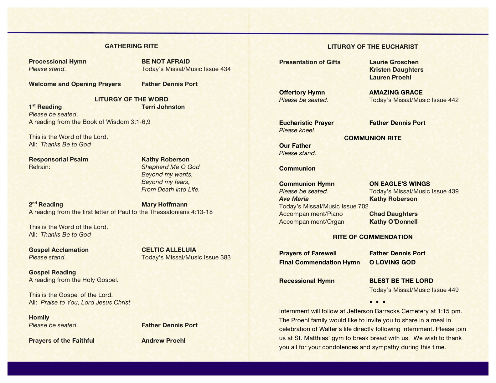 001 Catholic Funeral Program Template Ideas ~ Ulyssesroom - Free Printable Catholic Mass Book