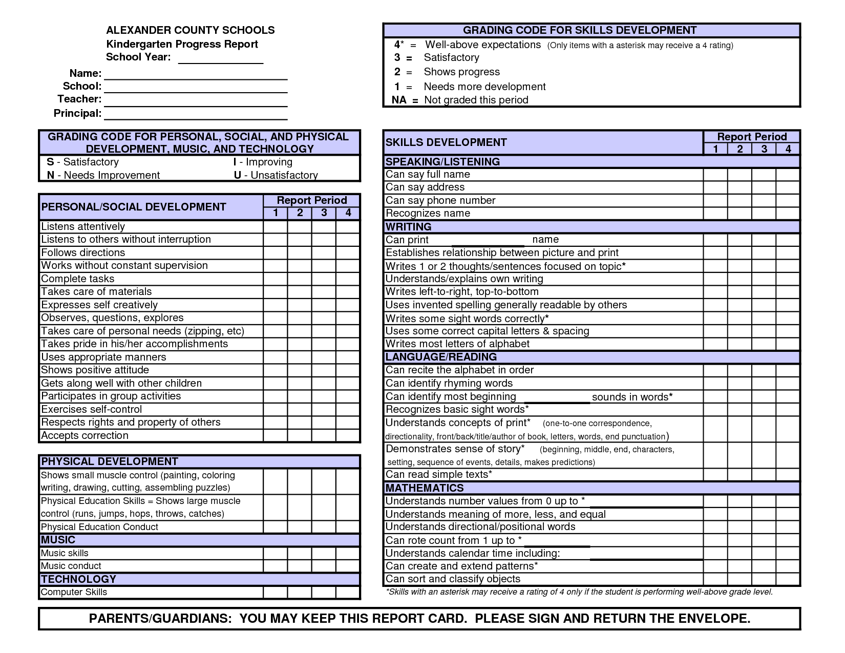 002 Template Ideas Free Report Card ~ Ulyssesroom - Free Printable Kindergarten Report Cards