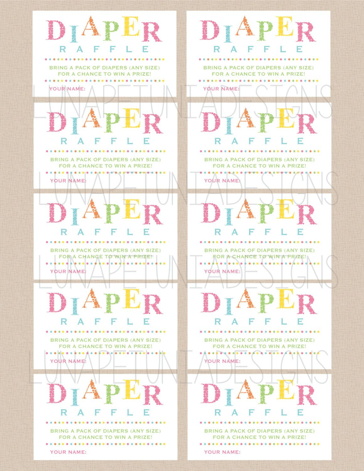 003 Diaper Raffle Tickets Template ~ Ulyssesroom - Free Printable Diaper Raffle Ticket Template