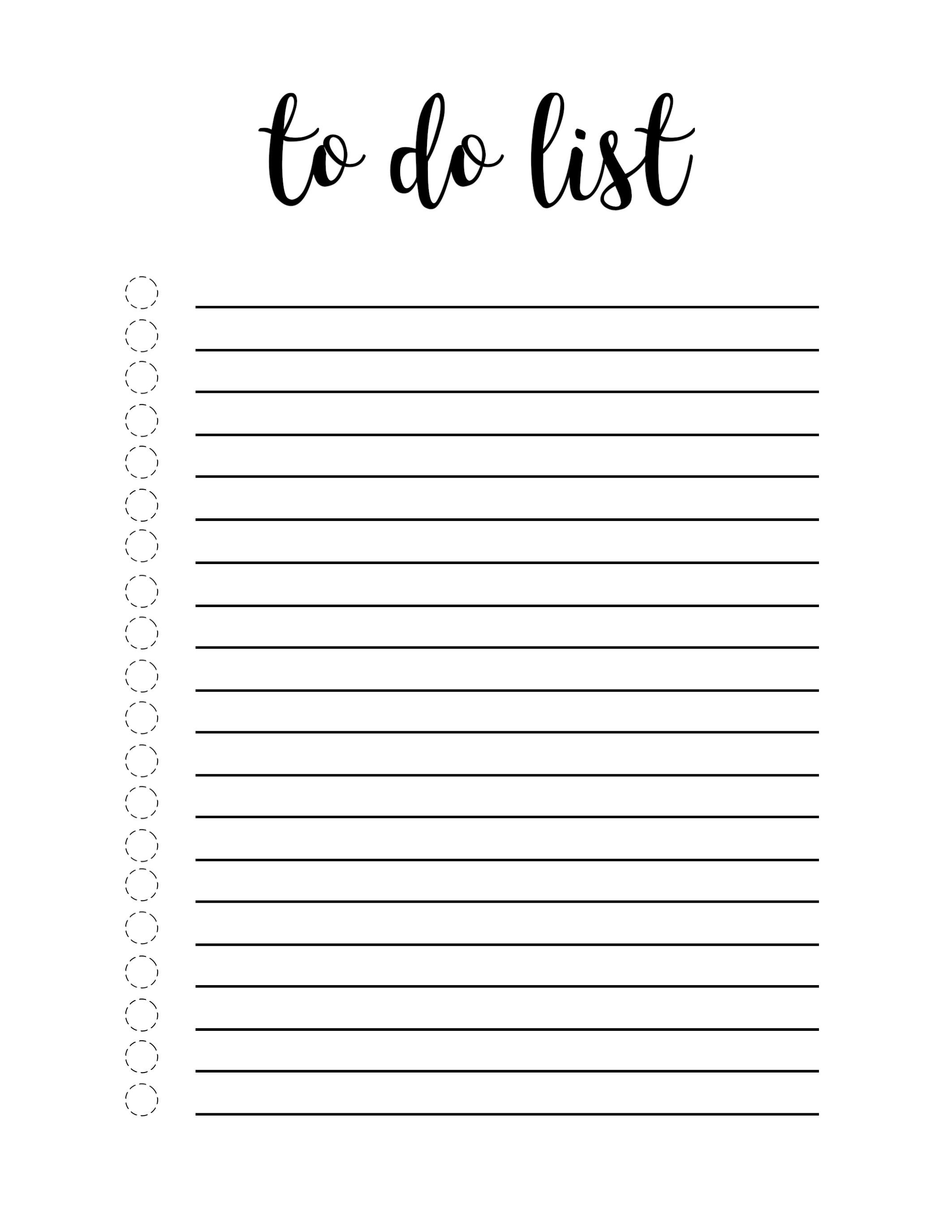 003 Template Ideas Free To Do ~ Ulyssesroom - Free Printable To Do List Pdf