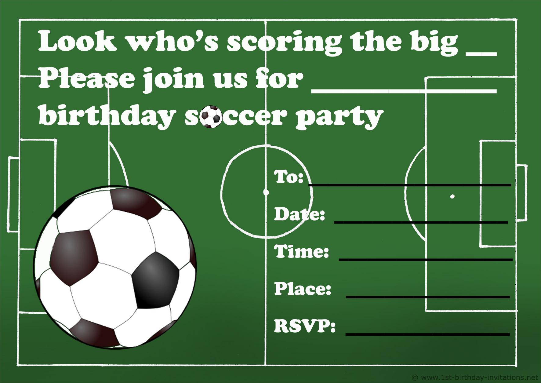 005 Template Ideas Football Party Invitations Templates Free Soccer - Free Printable Sports Birthday Invitation Templates