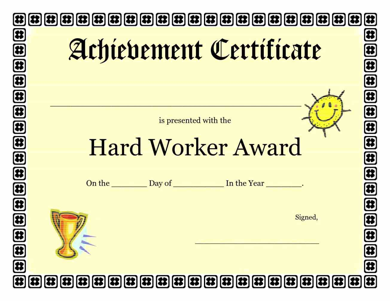 006 Certificate Of Achievement Word Template Ideas Doc General Free - Free Customizable Printable Certificates Of Achievement