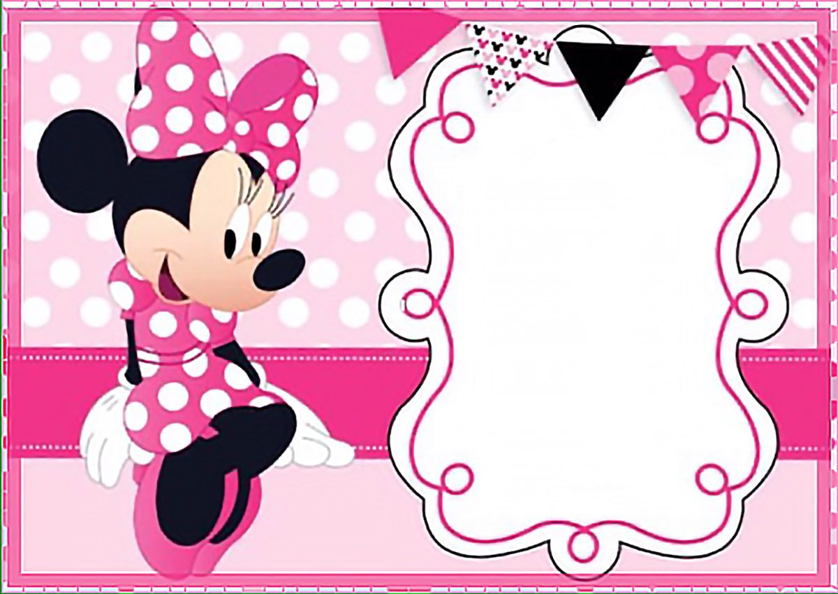 006 Template Ideas Minnie Mouse Birthday Invitation 1St Invitations - Free Printable Mickey Mouse Invitations