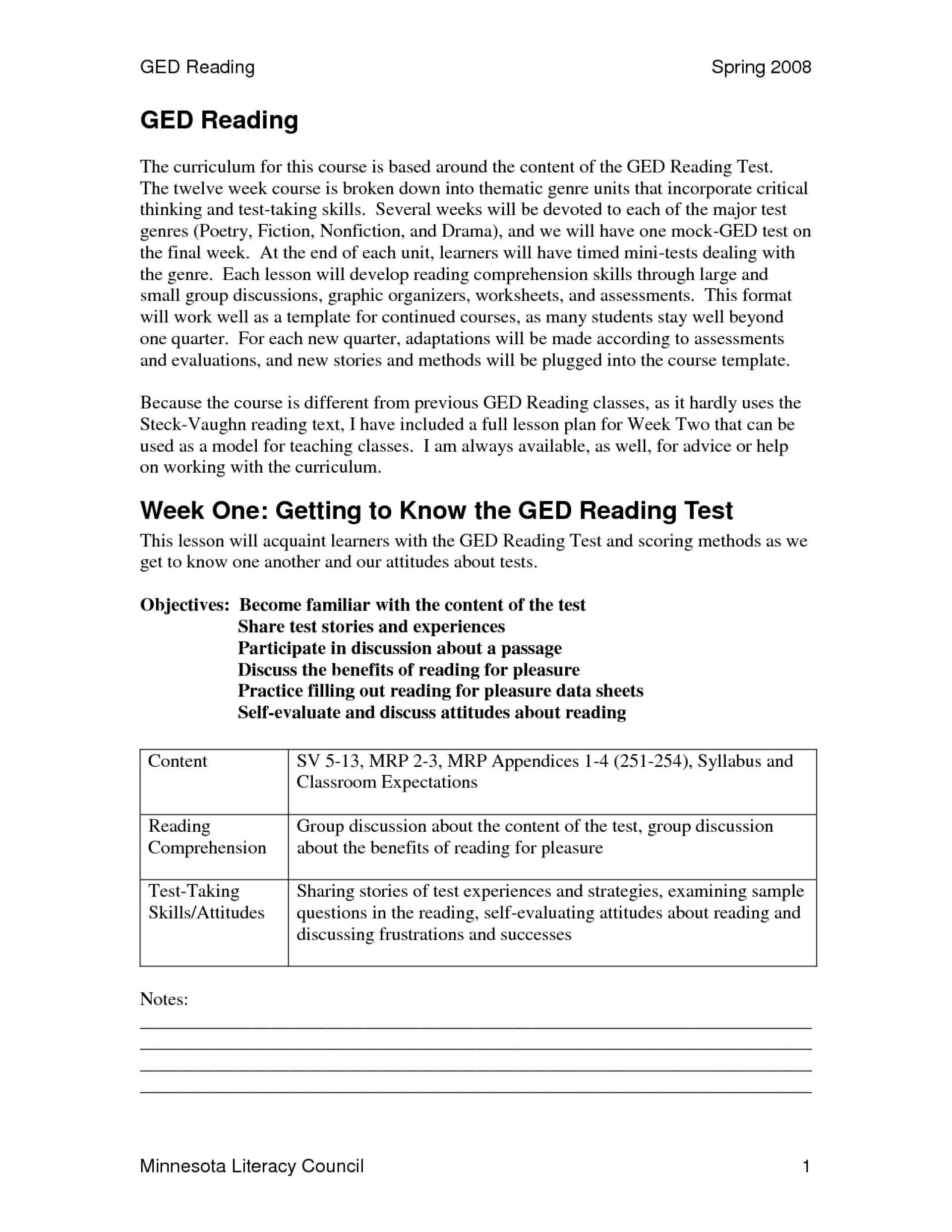 007 Ged Essay Samples Example Practice Test Printable Worksheets - Ged Reading Practice Test Free Printable