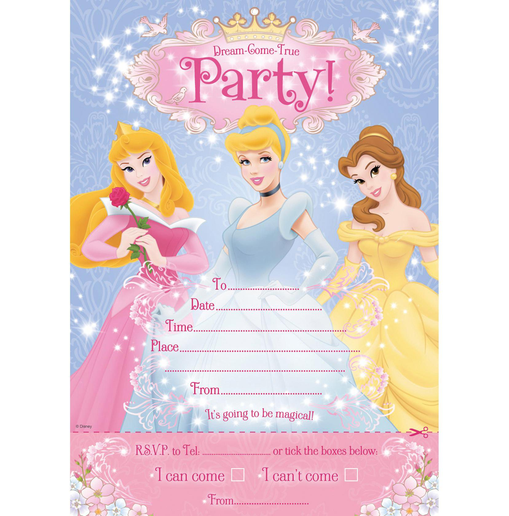 008 Disney Princess Invitation Template Birthday Invitations For - Disney Princess Birthday Invitations Free Printable