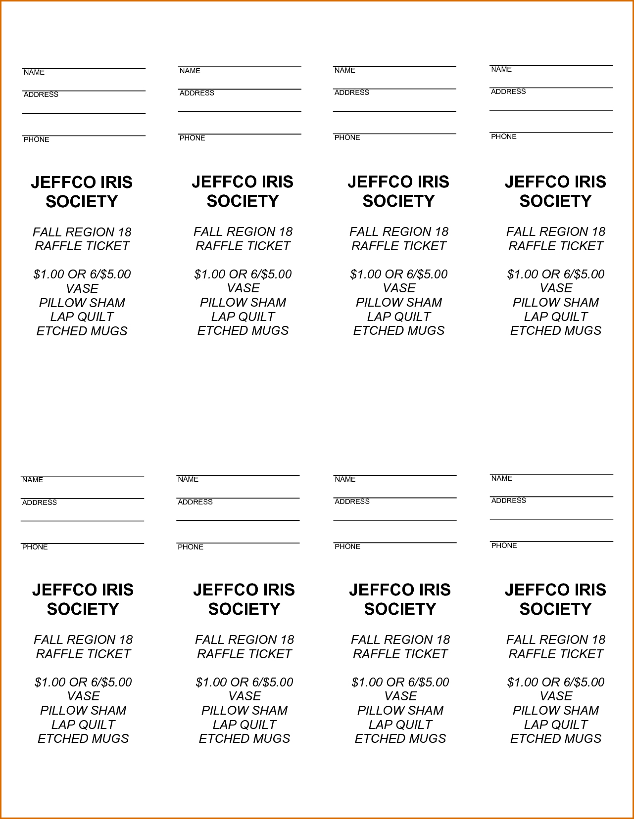 008 Free Printable Raffle Tickets Ticket Template ~ Ulyssesroom - Free Printable Raffle Tickets