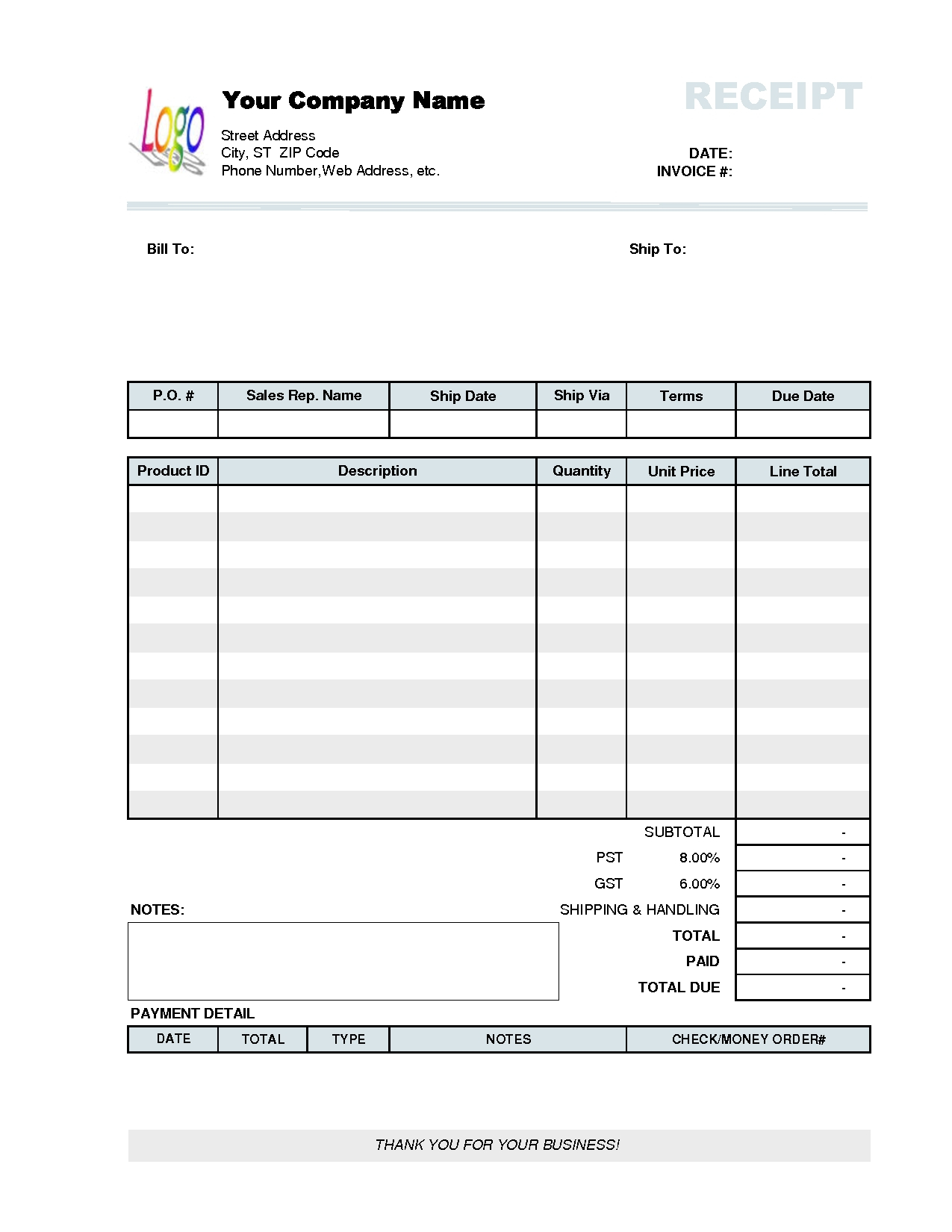 008 Free Printable Sales Receipt Template Best Photos Of Invoice - Free Printable Sales Receipt Form