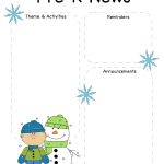 008 Template Ideas Pre K Newsletter ~ Ulyssesroom   Free Printable Preschool Newsletter Templates