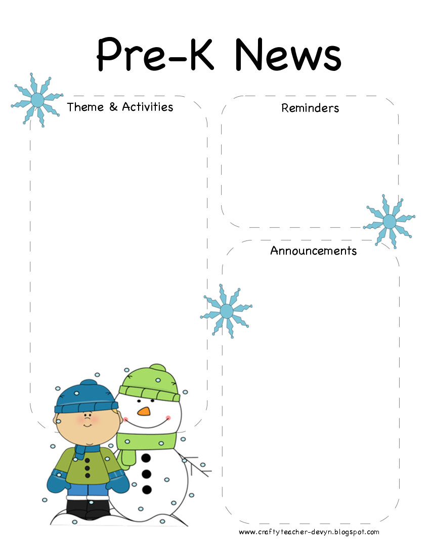 008 Template Ideas Pre K Newsletter ~ Ulyssesroom - Free Printable Preschool Newsletter Templates