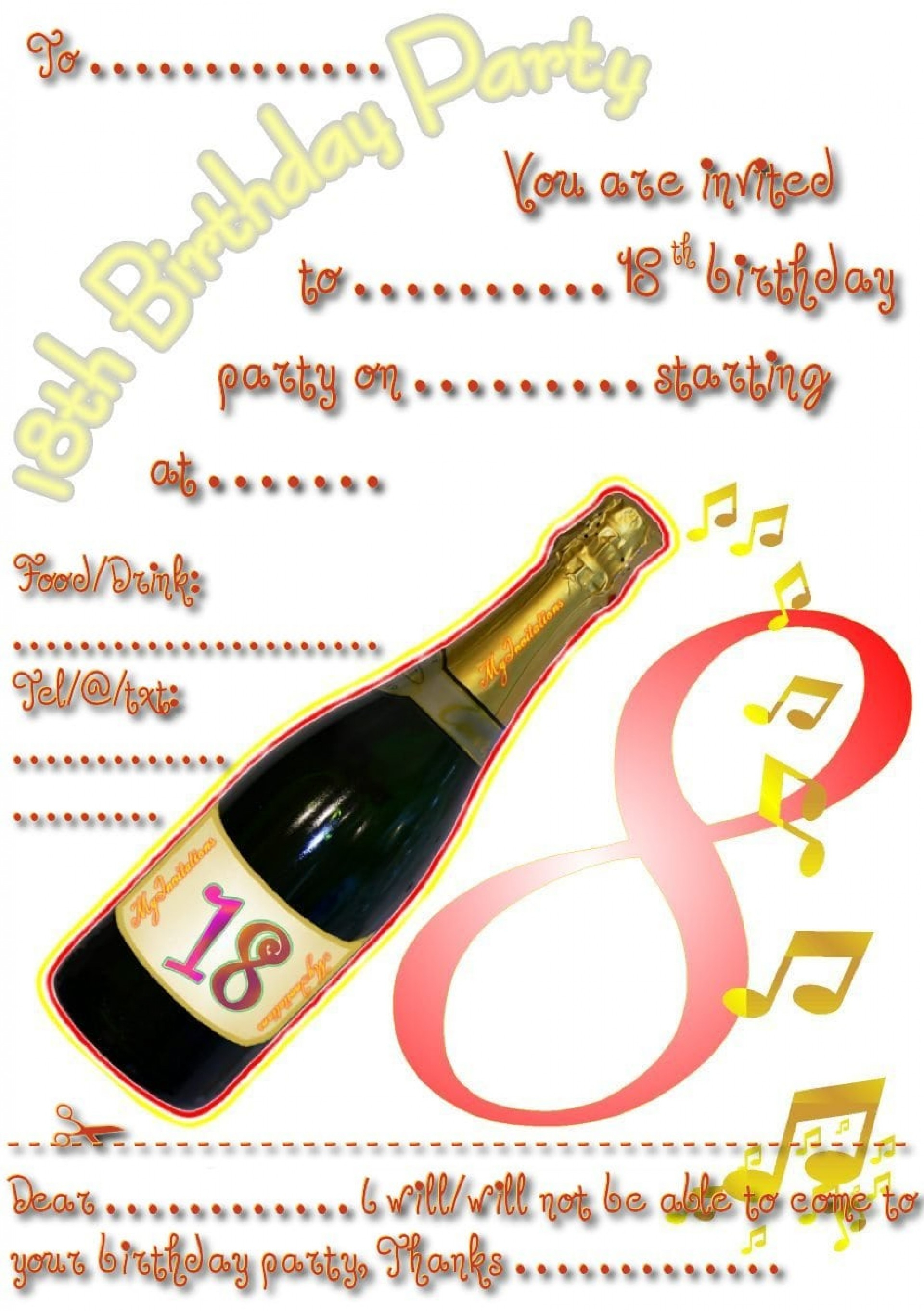 009 18Th Birthday Invitation Templates Free Printable Party Template - Free Printable 18Th Birthday Invitations