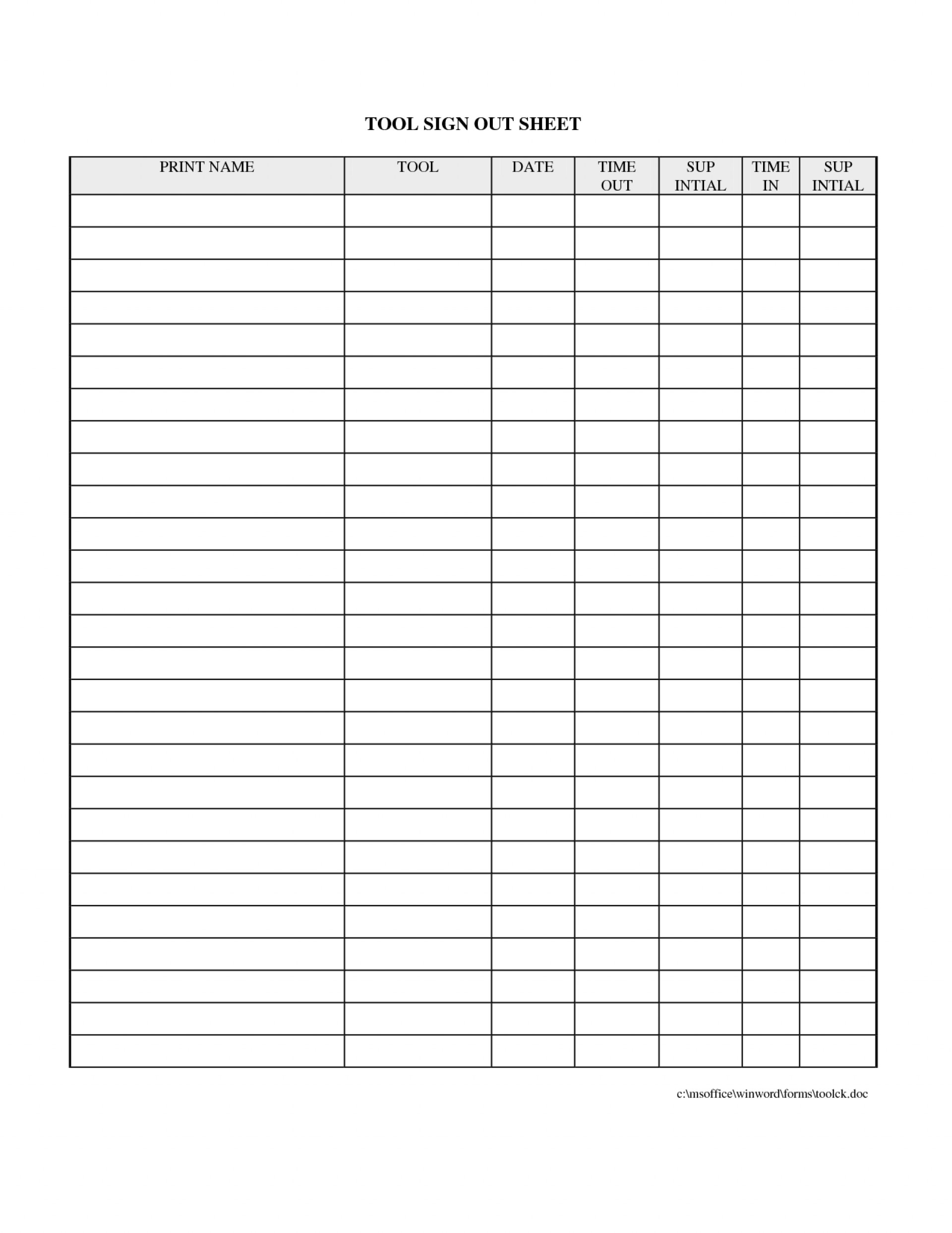 013 Equipment Sign Out Sheet Template Laptop 514365 ~ Ulyssesroom - Free Printable Sign In And Out Sheets