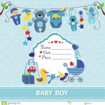 015 New Born Baby Boy Card Shower Invitation Template Flat Elements   Baby Shower Cards Online Free Printable