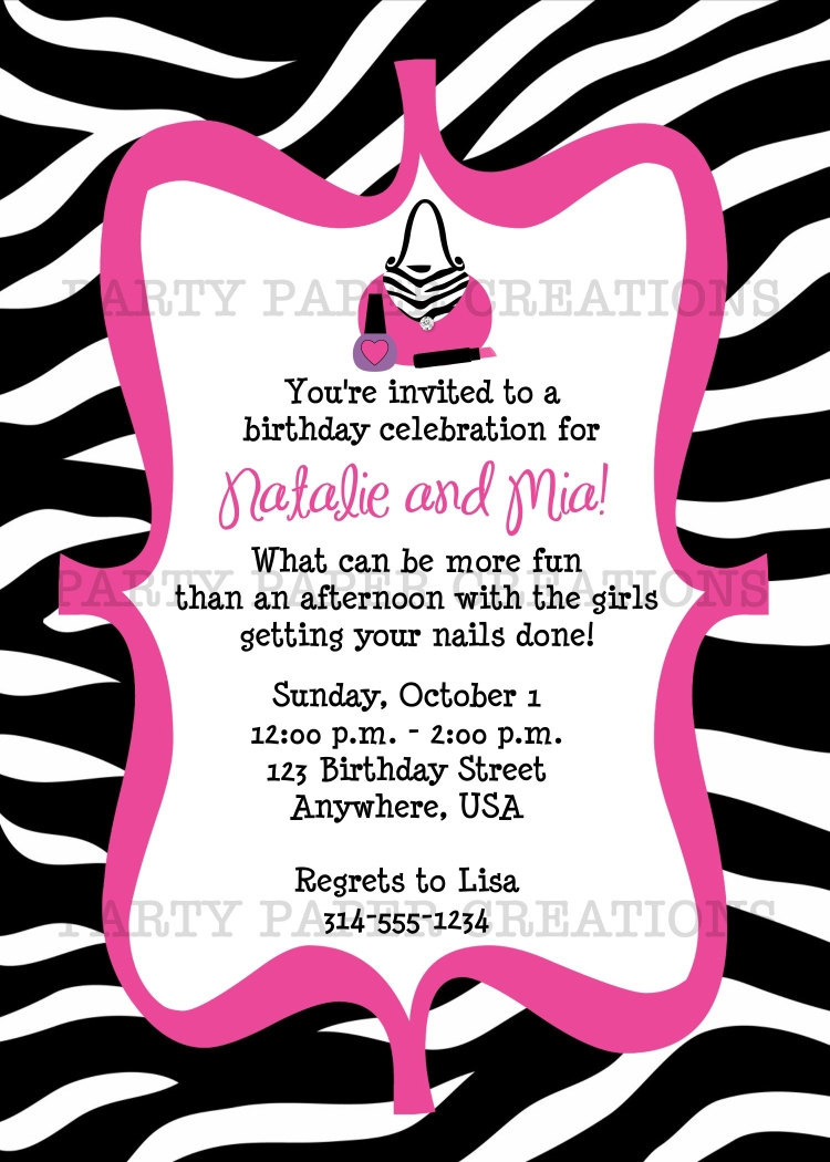 017 18Th Birthday Invitation Templates Template Ideas Printable Th - Free Printable Zebra Print Birthday Invitations