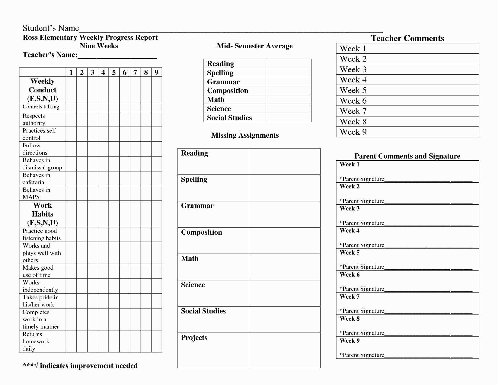 021 Free Printable Homeschool Report Card Template Best Image - Free Printable Report Cards