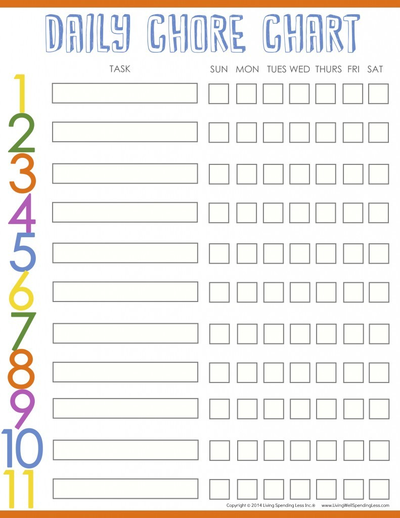 10 Cool Printable Chore Charts | Cool Mom Picks - Free Printable Chore Charts For Multiple Children