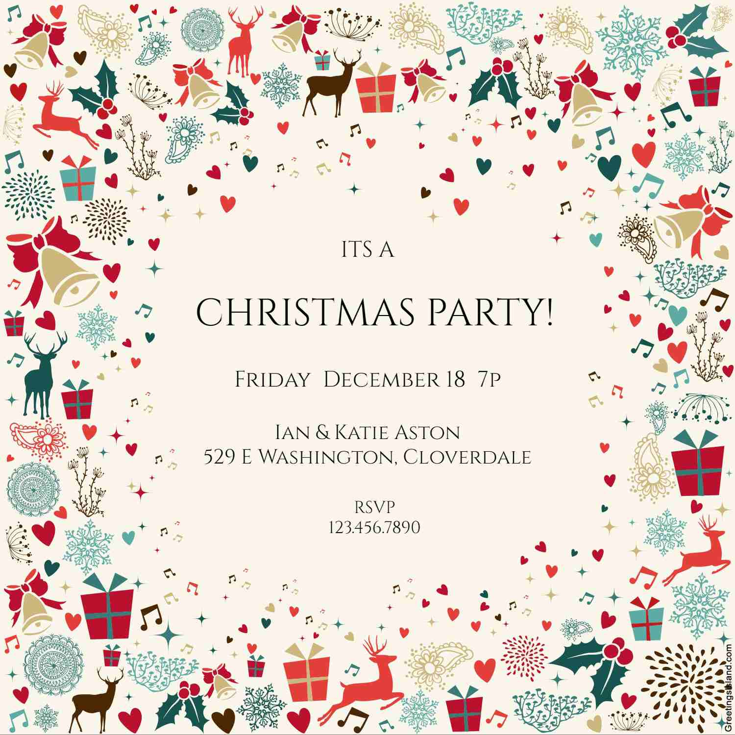 10 Free Christmas Party Invitations That You Can Print - Free Printable Christmas Party Flyer Templates
