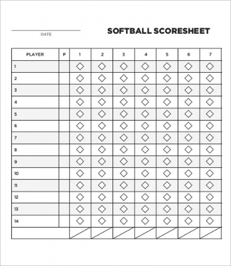 Free Printable Softball Scorebook Sheets