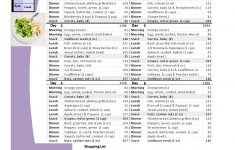 1200 Calories 30 Day Paleo Diet With Shopping List - Printable - Free Printable 1200 Calorie Diet Menu