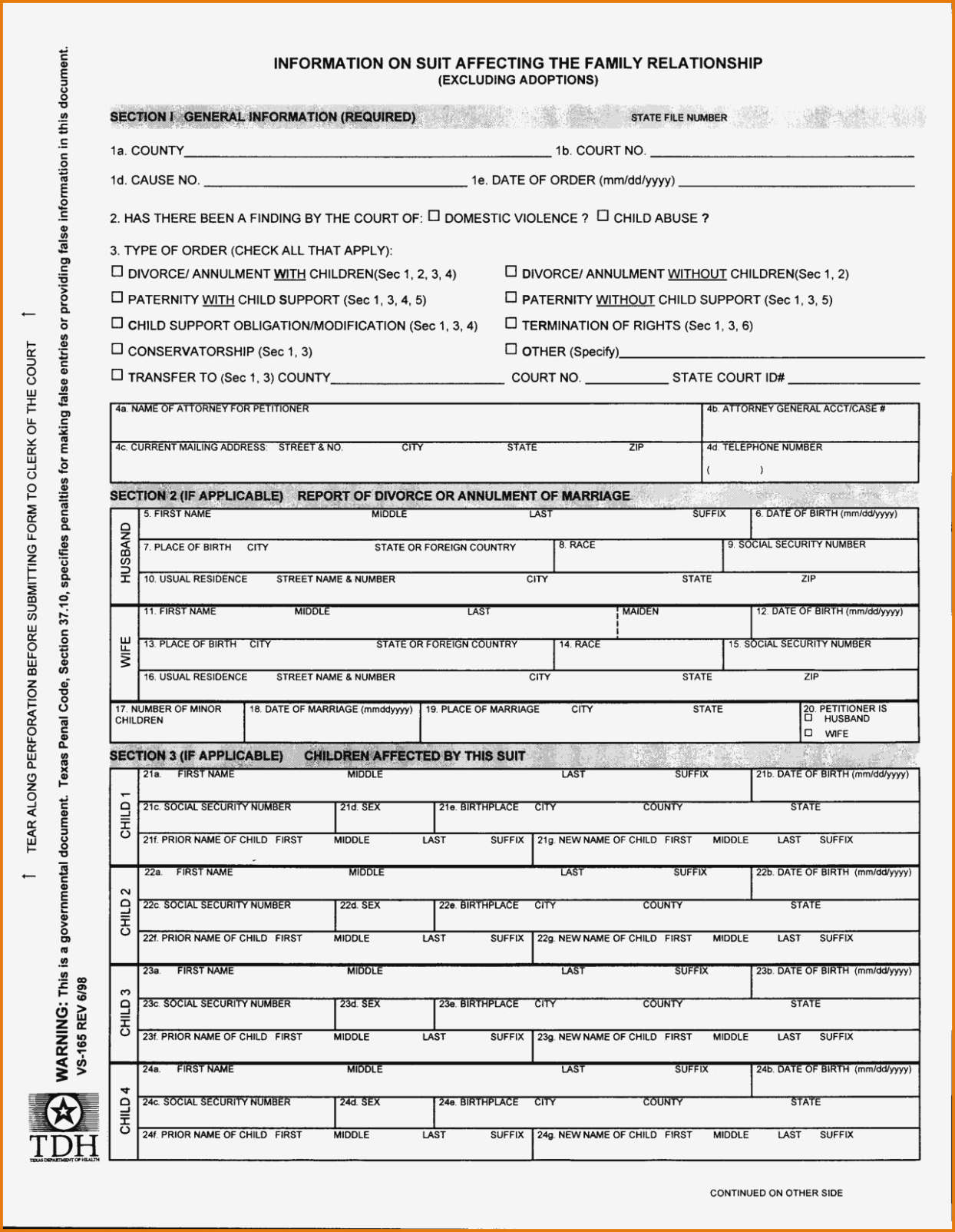 13 Free Divorce Papers In Texas Document Printable Forms 13 | Nayvii - Free Printable Divorce Forms Texas