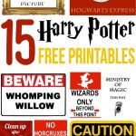 15 Free Harry Potter Party Printables   Part 1 | Maddison's 11Th   Free Harry Potter Printable Signs