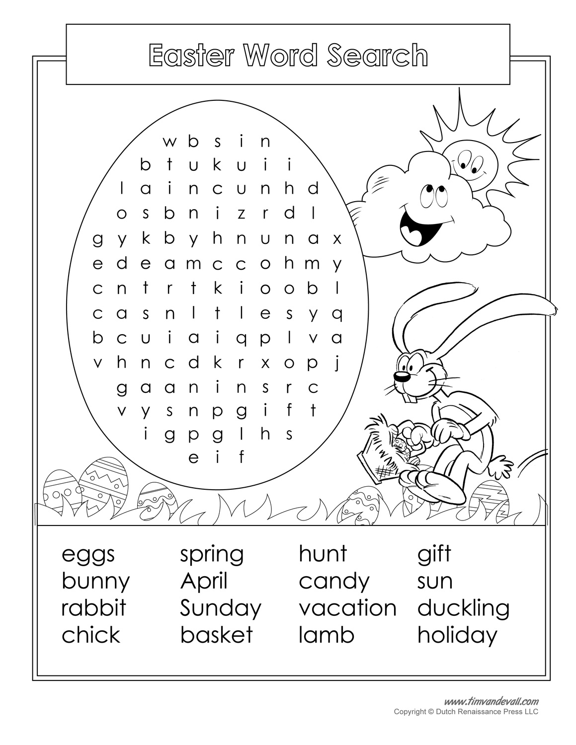 16 Printable Easter Word Search Puzzles | Kittybabylove - Free Printable Religious Easter Word Searches