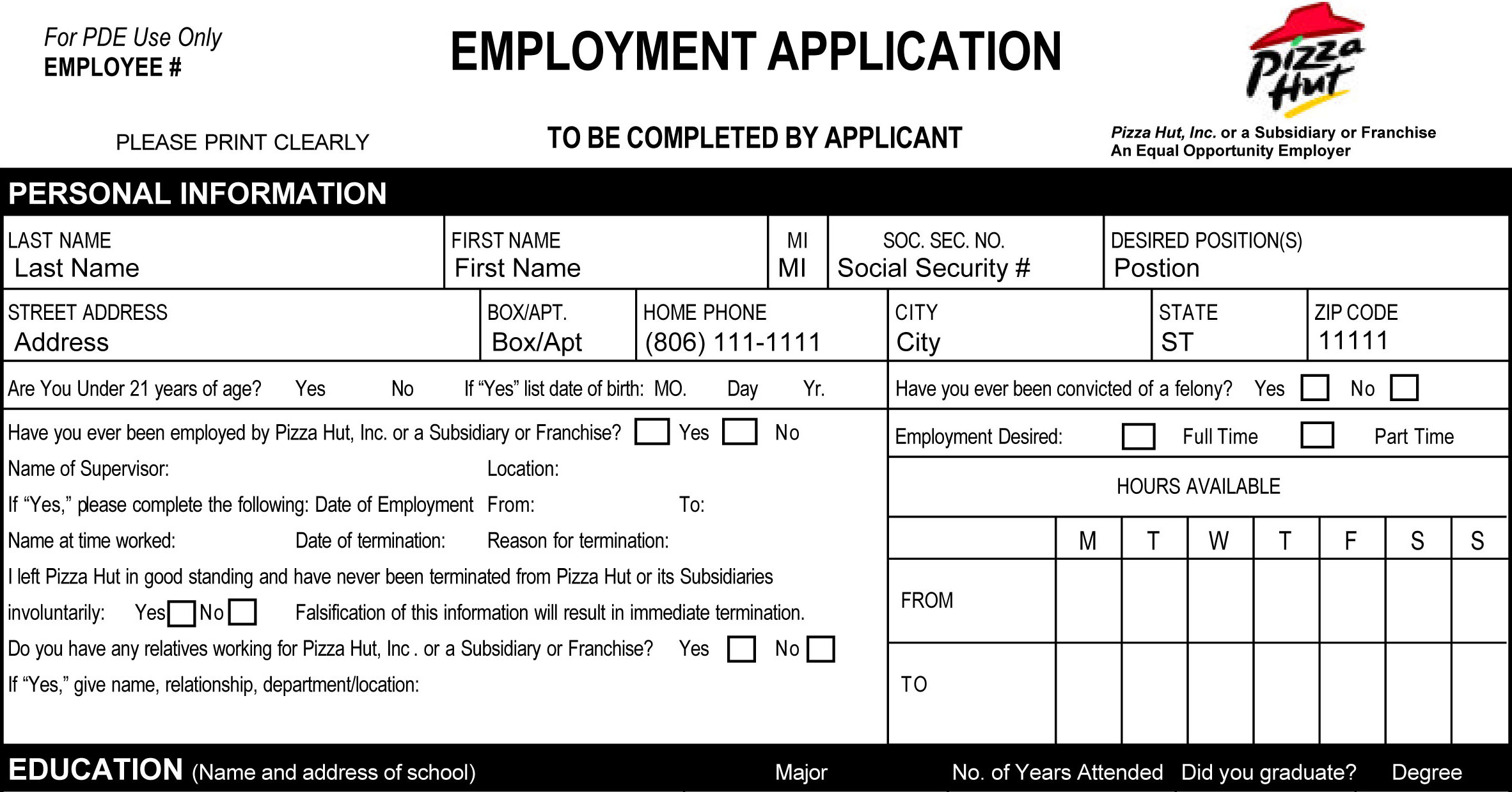 16+ Printable Job Applications | Zasvobodu - Free Printable Job Application Form Pdf