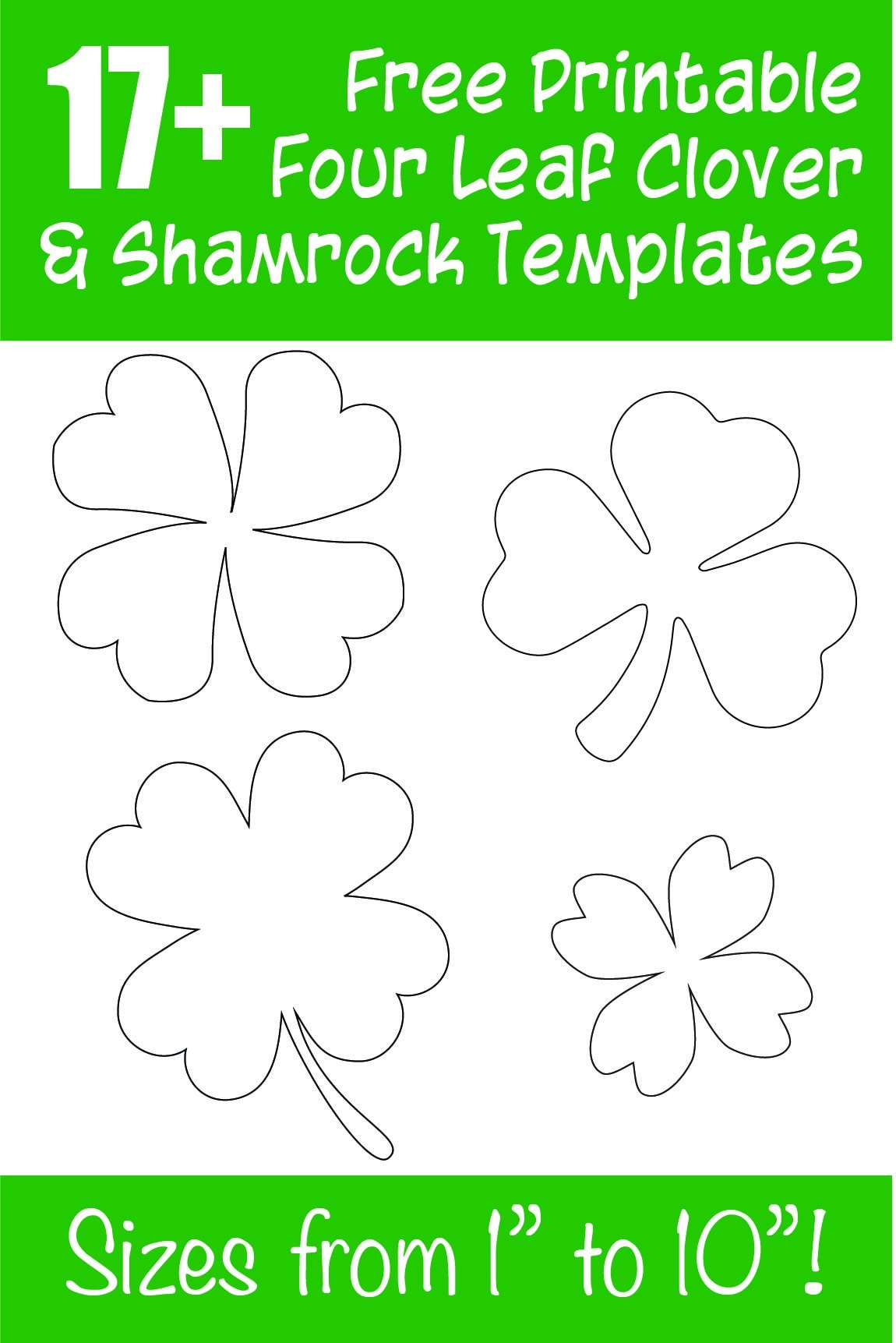17+ Free Printable Four Leaf Clover &amp;amp; Shamrock Templates - The - Free Printable Shamrock Cutouts