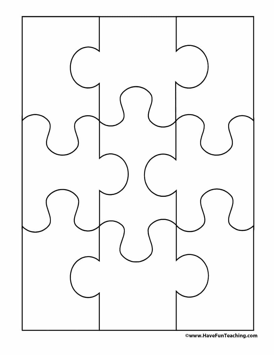 19 Printable Puzzle Piece Templates - Template Lab - Free Blank Printable Puzzle Pieces