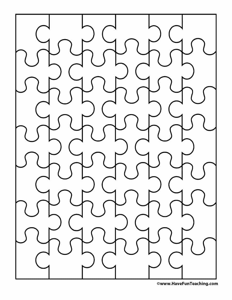 19 Printable Puzzle Piece Templates - Template Lab - Free Printable Blank Puzzle Pieces