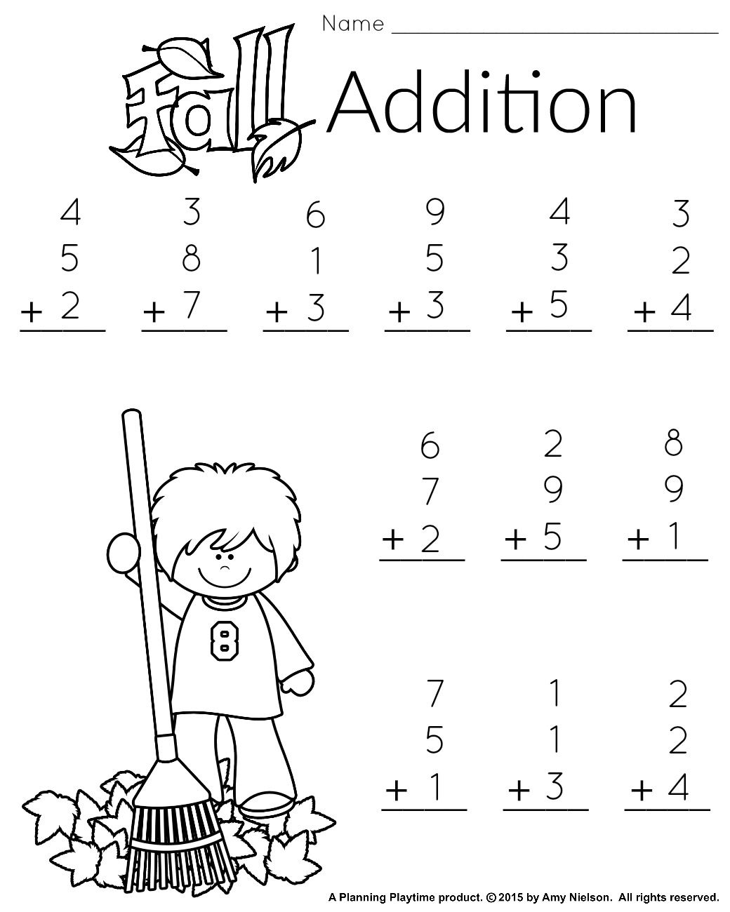 1St Grade Math And Literacy Worksheets With A Freebie - Free Printable Addition Worksheets For 1St Grade
