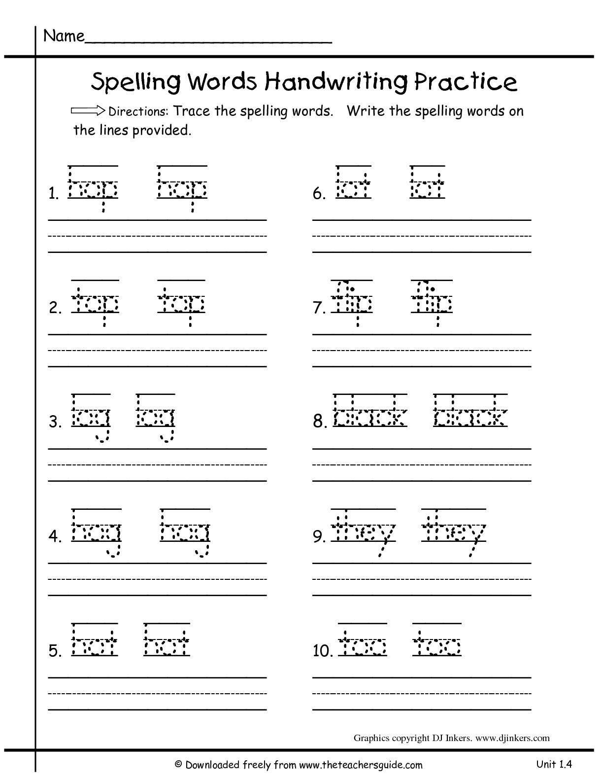 1St Grade Spelling Worksheets Free Printables Wonders First Grade - Free Printable Spelling Practice Worksheets
