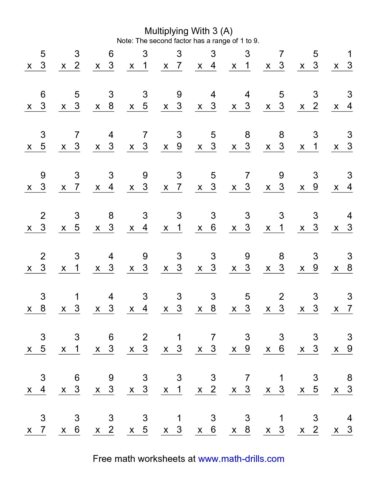 2 And 3 Multiplication Worksheets Elegant Multiplication Worksheets - Free Printable Math Worksheets Multiplication Facts