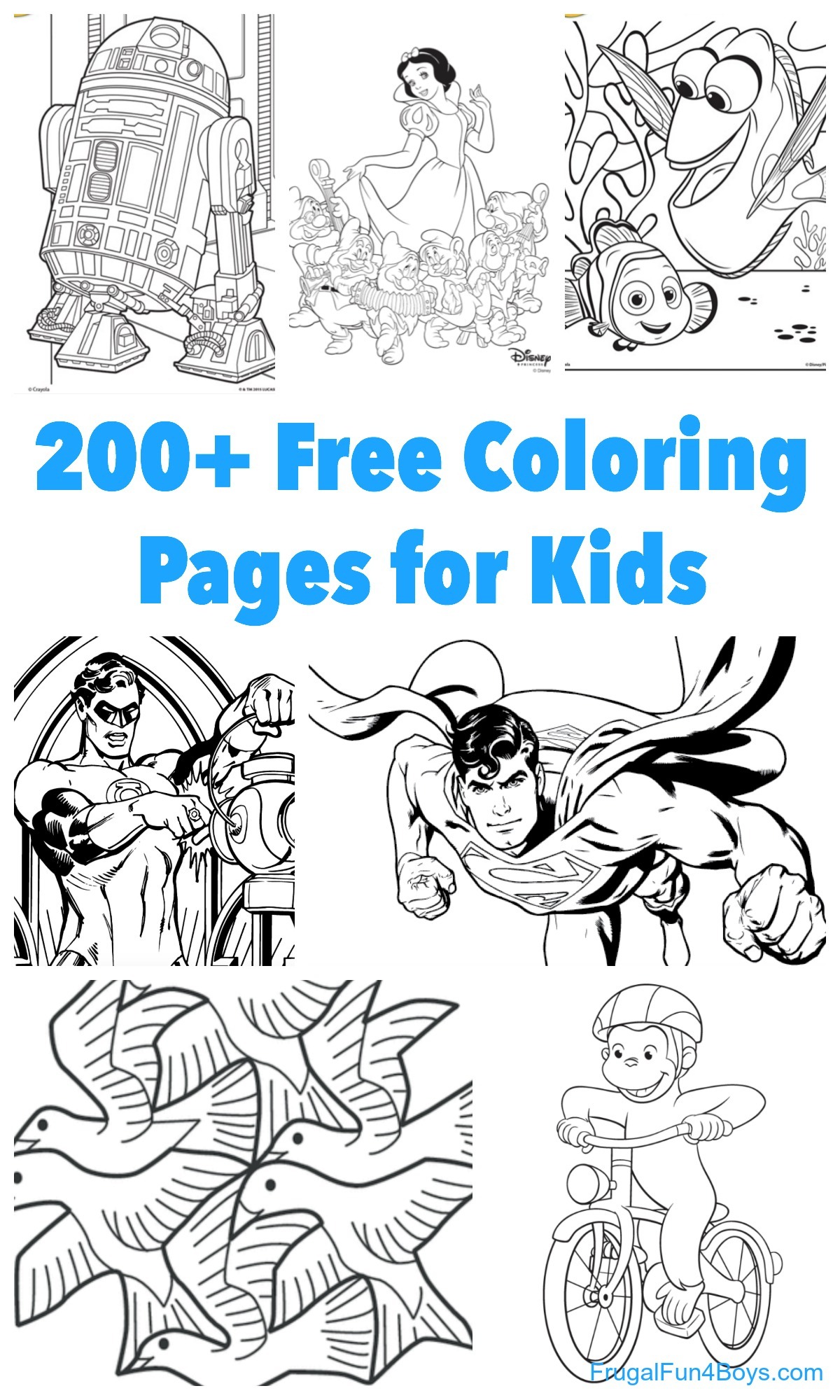 200+ Printable Coloring Pages For Kids - Frugal Fun For Boys And Girls - Free Printable Coloring Sheets