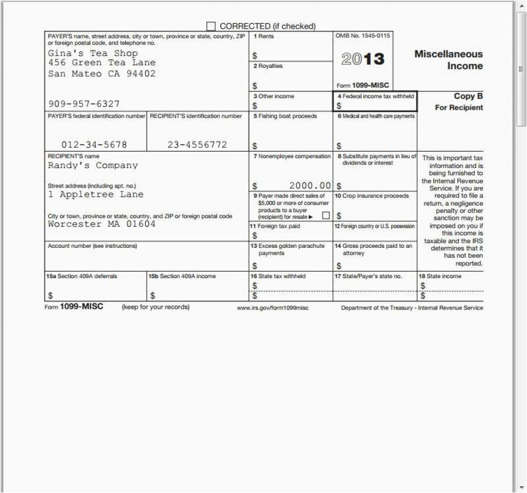 2014 Form 1099 Picture Funky 1099 Misc Form Template Gallery Example - Free 1099 Form 2013 Printable