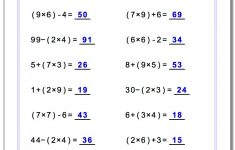 24 Printable Order Of Operations Worksheets To Master Pemdas! - Free Printable Math Worksheets 6Th Grade Order Operations