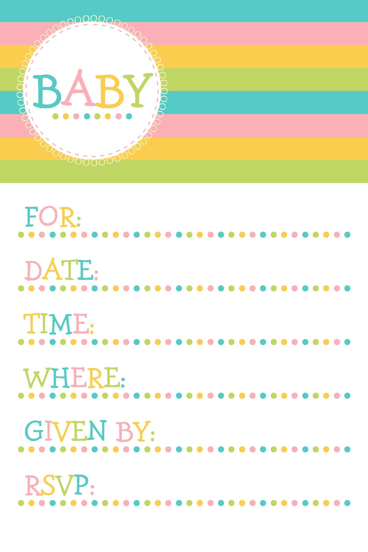 25 Adorable Free Printable Baby Shower Invitations - Free Printable Blank Baby Shower Invitations