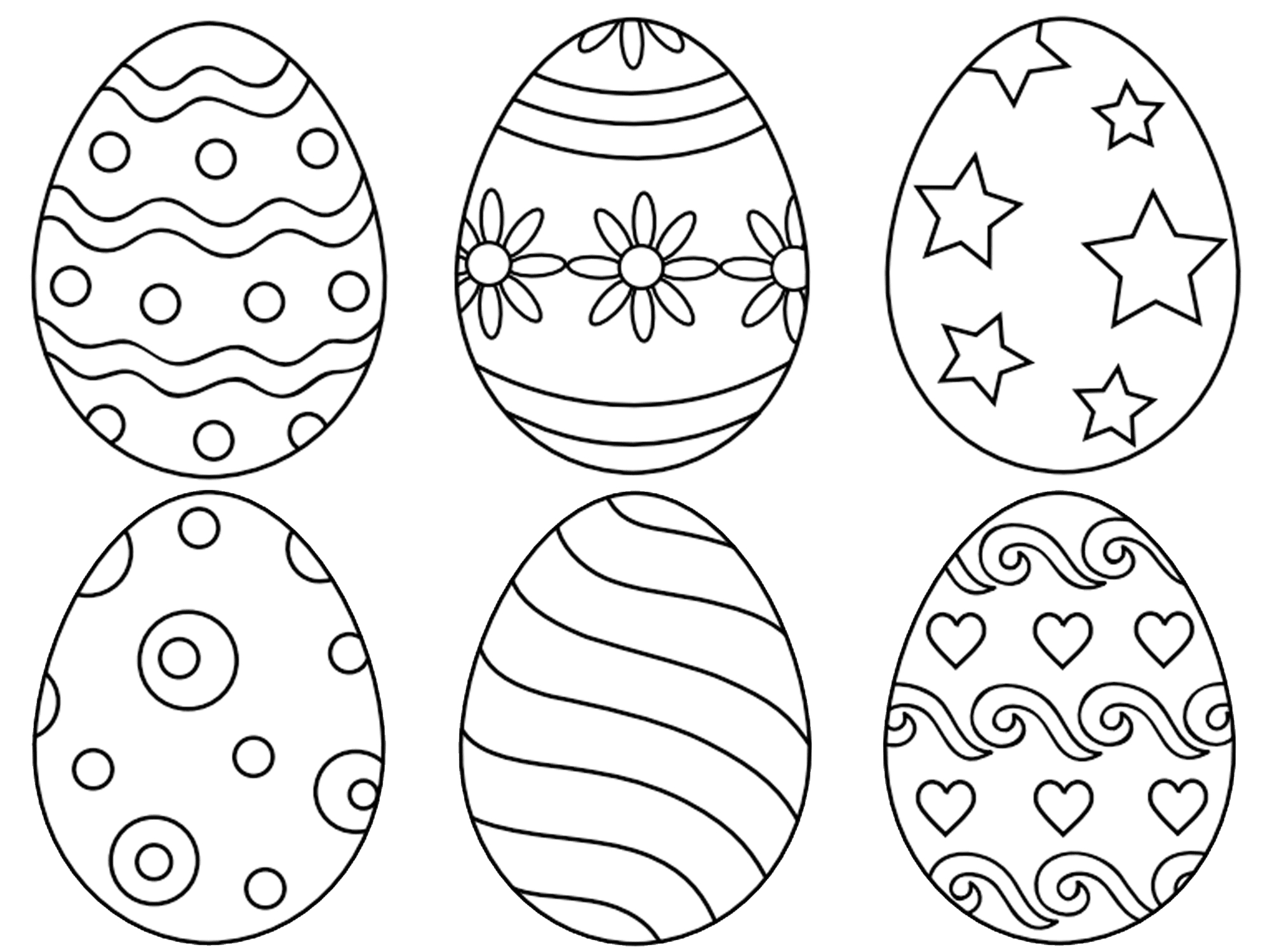 271 Free, Printable Easter Egg Coloring Pages - Free Printable Easter Stuff