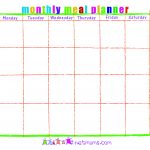 28 Useful Printable Monthly Meal Planners | Kittybabylove   Free Printable Monthly Meal Planner