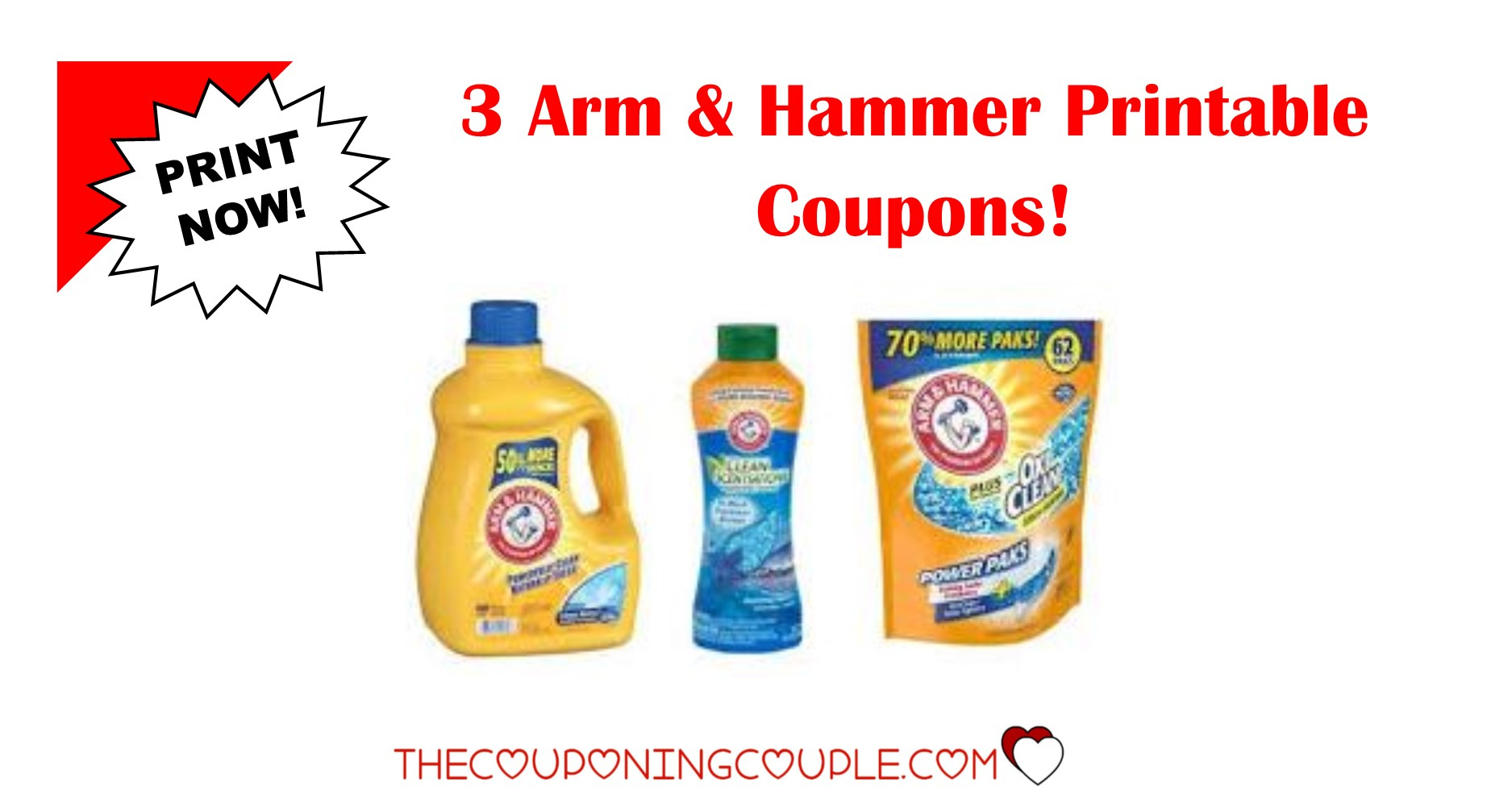 3 Arm &amp;amp; Hammer Printable Coupons ~ Print Now!! Don&amp;#039;t Miss Out! - Free Detergent Coupons Printable