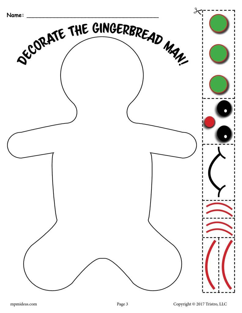 3 Free Printable Gingerbread Man Activities | Gingerbread Man - Free Printable Gingerbread Man Activities