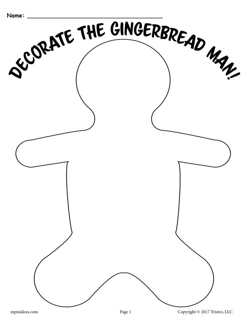 3 Free Printable Gingerbread Man Activities | Preschool Idea - Free Printable Gingerbread Man Activities