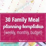 30 Family Meal Planning Templates {Weekly, Monthly, Budget} – Tip Junkie   Free Printable Monthly Meal Planner