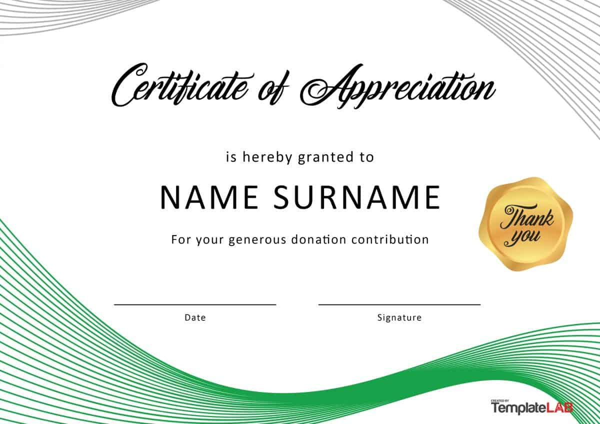 Free Printable Volunteer Certificates Of Appreciation - Free Printable