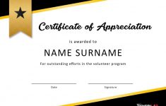 30 Free Certificate Of Appreciation Templates And Letters - Free Printable Volunteer Certificates Of Appreciation