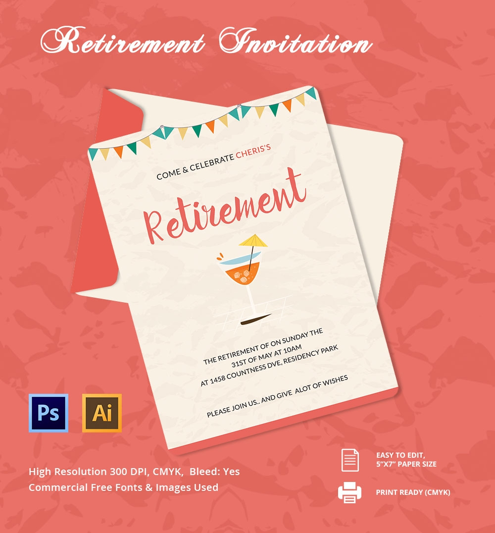 downloadable free retirement party invitation templates for word