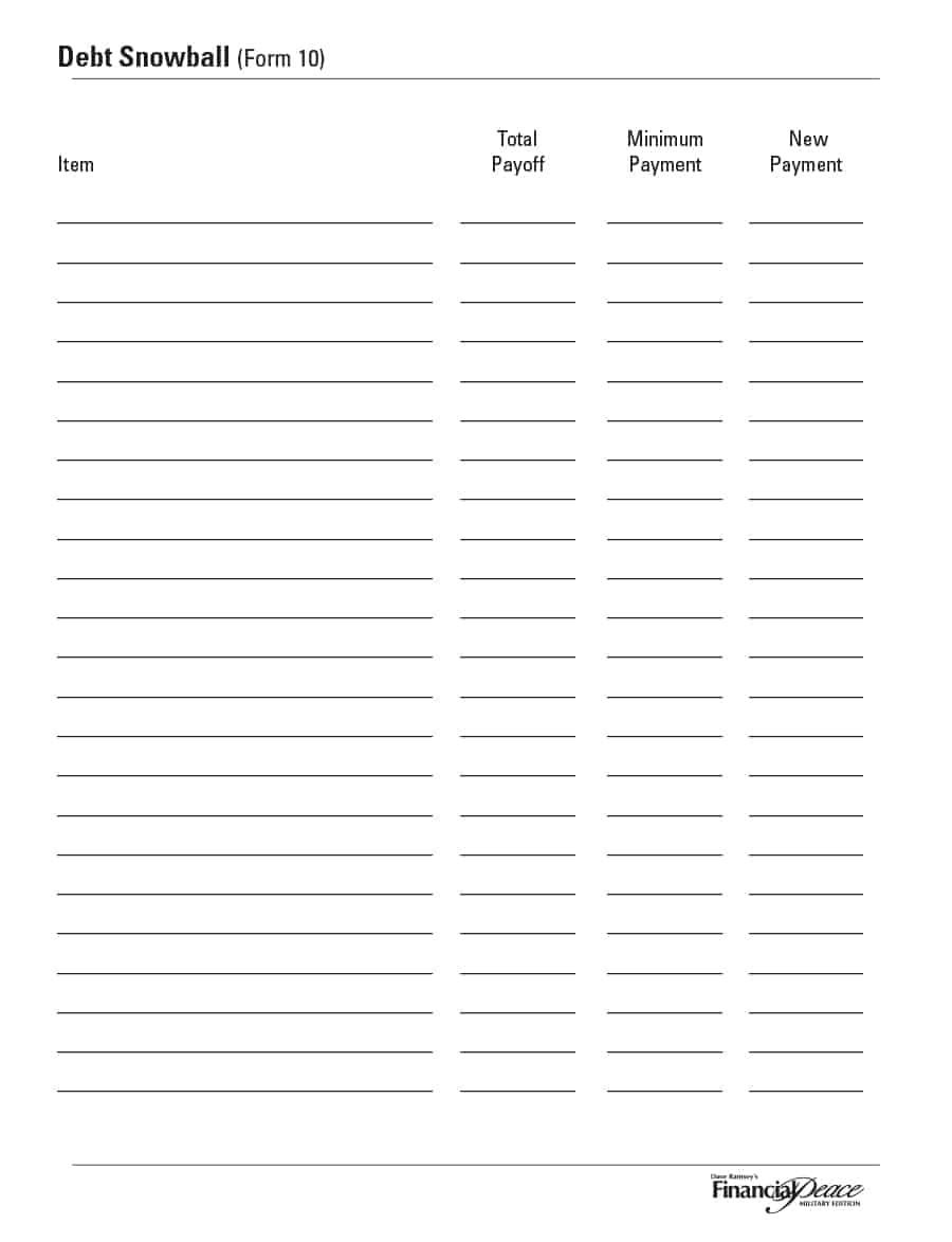 38 Debt Snowball Spreadsheets, Forms &amp;amp; Calculators ❄❄❄ - Free Printable Debt Snowball Worksheet