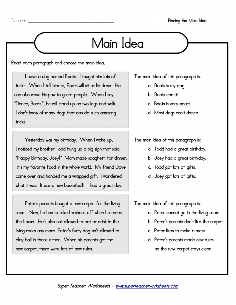 3Rd Grade Reading Comprehension Worksheets Free Printable Intended - Third Grade Reading Worksheets Free Printable