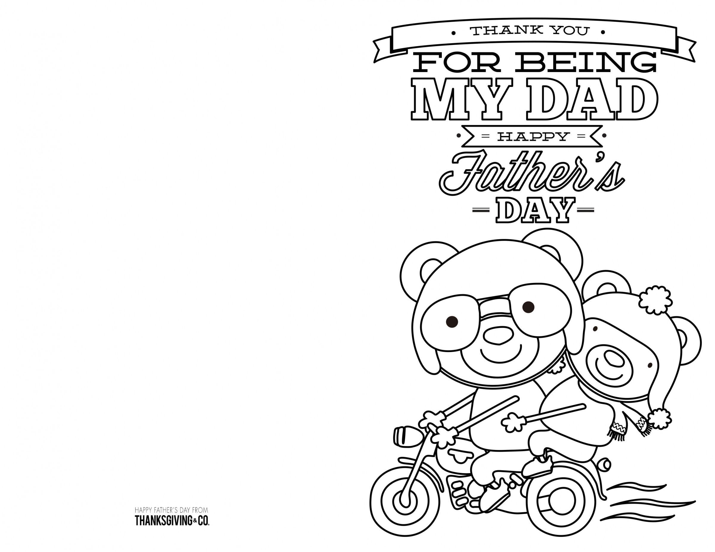 4 Free Printable Father&amp;#039;s Day Cards To Color - Thanksgiving - Free Happy Fathers Day Cards Printable