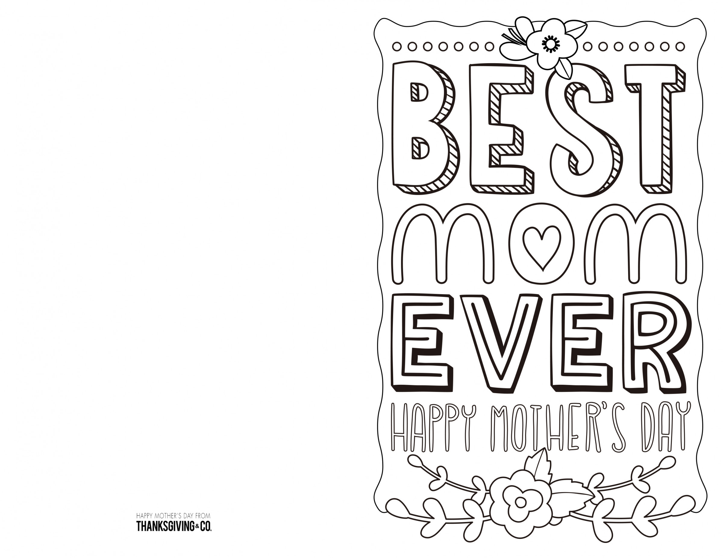 4 Free Printable Mother&amp;#039;s Day Ecards To Color - Thanksgiving - Free Printable Mothers Day Cards