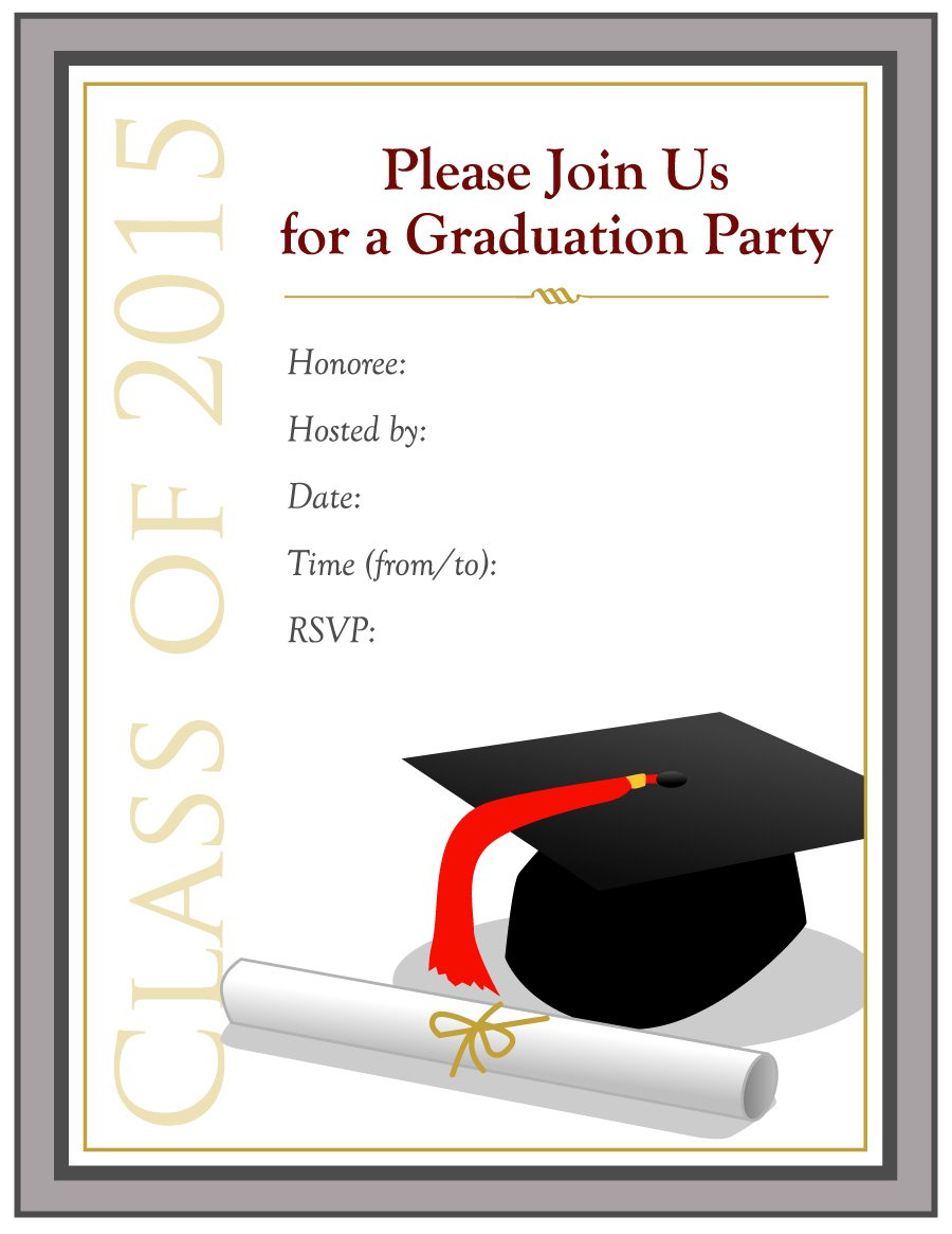 40+ Free Graduation Invitation Templates - Template Lab - Free Printable Graduation Cards